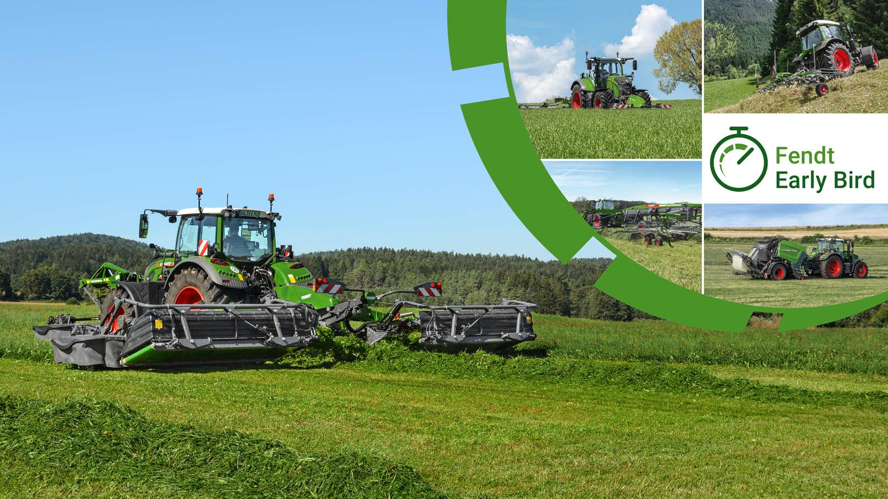 Fendt Early Bird 2026 | 10% korting + uitgestelde betaling over 3 jaar op het hele hooibouwassortiment 